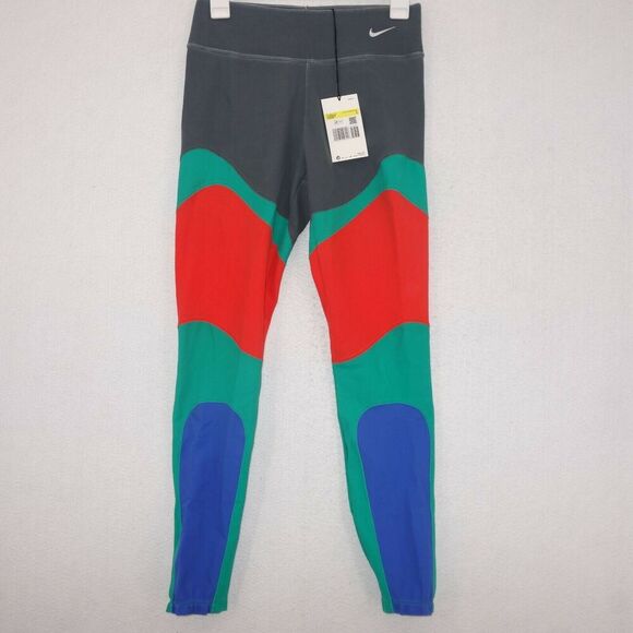 NEW Nike NRG MII Made In Italy 7/8 Leggings Women's Small Gray Green Blue Orange - Picture 1 of 9